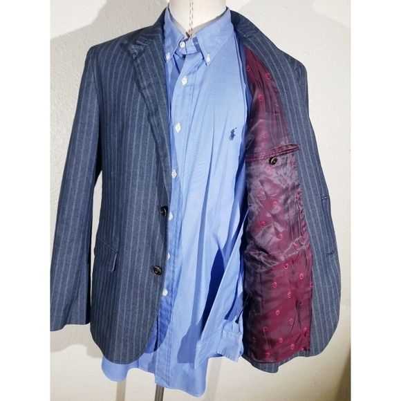John Varvatos boating yatching stripe 4-SEASON SportCoat Jacket Blazer 42R NWOT